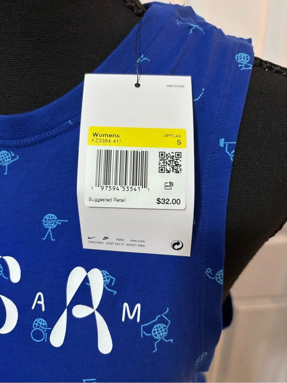 Nike Royal Blue USA Graphic Sleeveless Tank